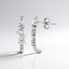 Boucles d'oreilles en argent et Zircon