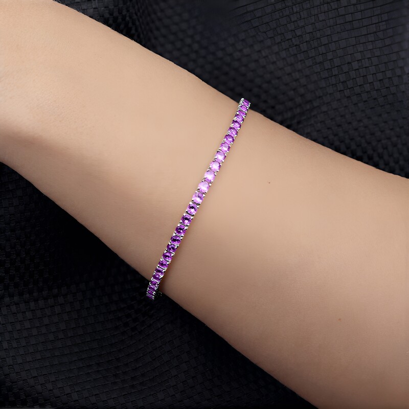 Bracciale in argento con Ametista Boliviana