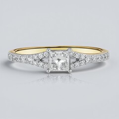 Anello in oro con Diamante IF (D) (Annette)