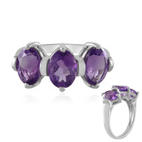 Bague en argent et Améthyste de Zambie