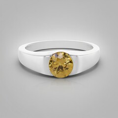 Anello in argento con Zircone Giallo