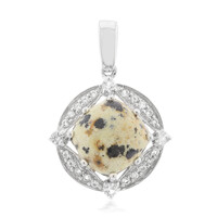 Ciondolo in argento con Diaspro Dalmata