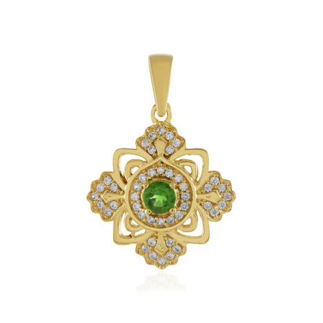 Pendentif en argent et Diopside de Russie