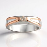 Bague en argent et Diamant rose Argyle I1 (Annette)