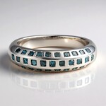 Anello in argento con Diamante Blu Royal