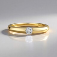 Anello in oro con Diamante IF (G) (de Melo Gold)