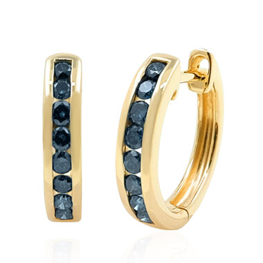 Orecchini in oro con Diamante Blu SI2
