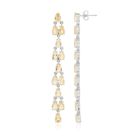 Boucles d'oreilles en argent et Citrine