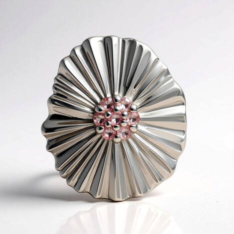 Ciondolo in argento con Tormalina Rosa Nigeriana