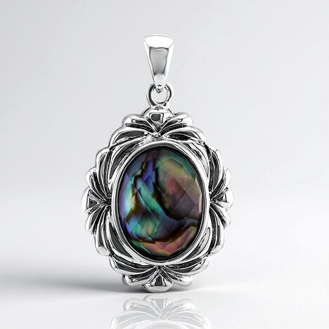 Ciondolo in argento con Quarzo Bianco (Art of Nature)