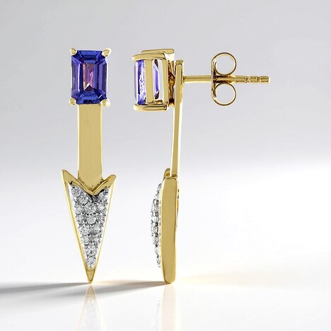 Orecchini in oro con Tanzanite (de Melo)