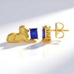 Orecchini in argento con Spinello Cobalto (Gems en Vogue)