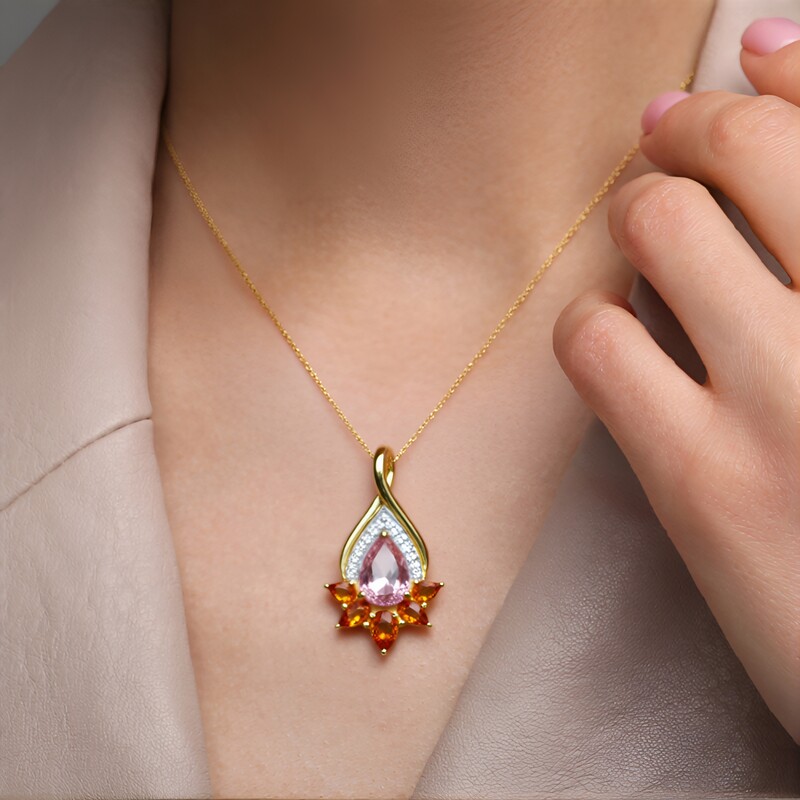 Pendentif en or et Kunzite du Brésil (Remy Rotenier)