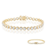 Weißer Topas-Silberarmband