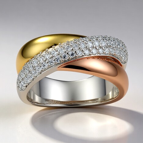 Bague en argent et Topaze blanche