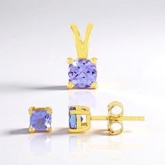 Parure in argento con Tanzanite