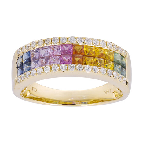 Anello in oro con Zaffiro Fancy (CIRARI)