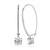 Zilveren oorbellen met witte topaasstenen