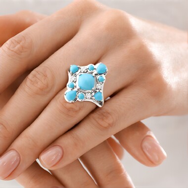 Bague en argent et Turquoise Sleeping Beauty