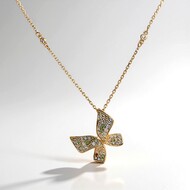 14K SI2 Fancy Diamond Gold Necklace (CIRARI)