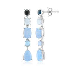 Pendientes en plata con Cuarzo azul azur