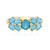 Neonblauer Apatit-Silberring
