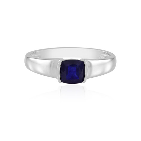 Zilveren ring met een Madagaskar Blauwe Saffier