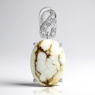 Ciondolo in argento con Magnesite