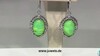 Pendientes en plata con Turquesa verde Mohave Kingman (Faszination Türkis)