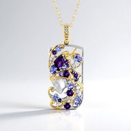 Collana in argento con Ametista (Gems en Vogue)