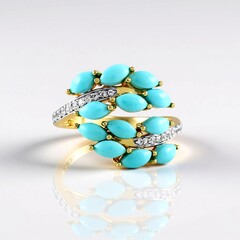 Anello in argento con Turchese Sleeping Beauty (Faszination Türkis)