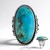 Anello in argento con Turchese Kingman Mohave Blu (Jones Lee)