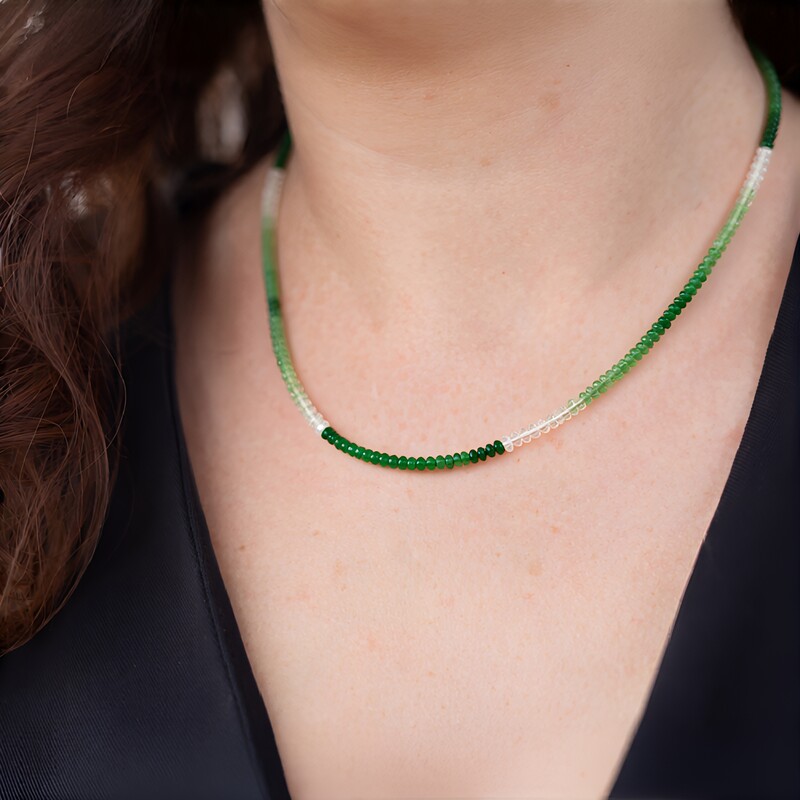 Collier en or et Tsavorite de Tanzanie (CUSTODANA)