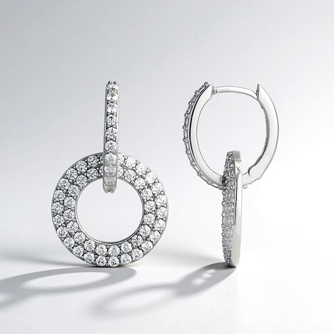 Orecchini in argento con Zircone (Adela Silber)