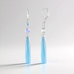Orecchini in argento con Calcedonio Acqua (KM by Juwelo)