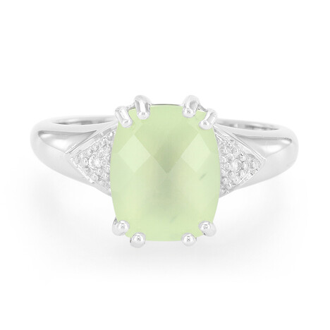 Anello in argento con Prehnite