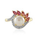 Anello in argento con Perla d'Acqua Dolce Bianca