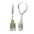 Grüner Amethyst-Silberohrringe