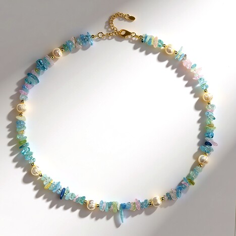Collana in argento con Berillo Fancy (Riya)