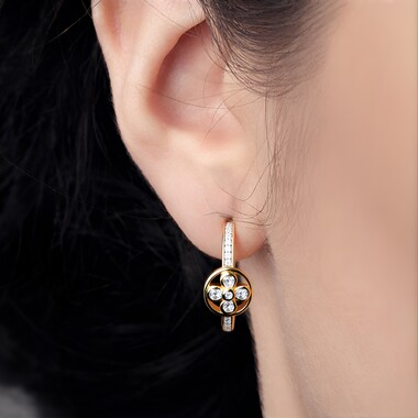 Boucles d'oreilles en or et Diamant SI1 (G) (Annette)