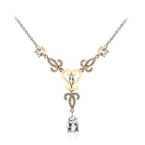 Collar en plata con Topacio blanco