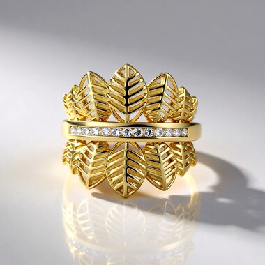 Anello in oro con Zircone (Ornaments by de Melo)