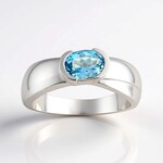 Anello in argento con Acquamarina del Mozambico (Pallanova)