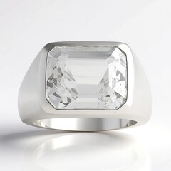 Anello in argento con Kunzite Bianca