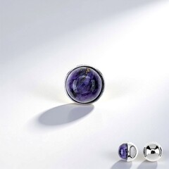 Ciondolo in argento con Charoite (dagen)