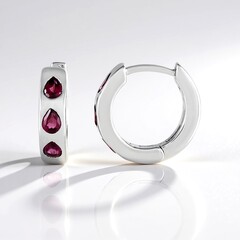 Orecchini in argento con Rodolite
