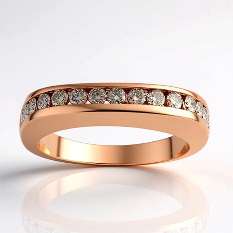 Anello in oro con Diamante Rose de France SI1 di Argyle (Annette)