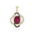 Colgante en oro con Rubí de Bemainty