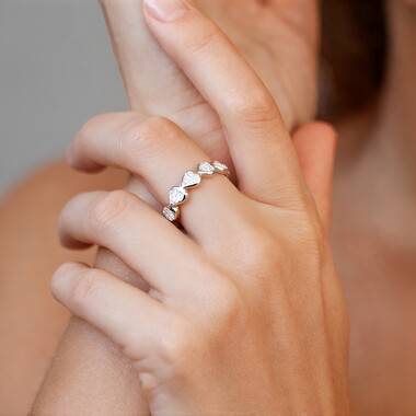 Bague en argent et Zircon