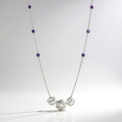 Collana in argento con Ametista Uruguay (Ornaments by de Melo)